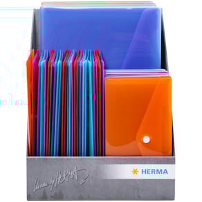 Brieftaschen HERMA Sortiment, PP, 75 Stück, bunt, Display