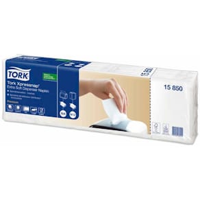 Dispenserservietter Tork N4 Premium, 2-lags hvid, 8000 stk
