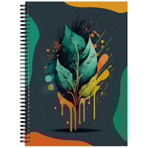 Spiral-Notizbuch RNK Leaves, A4, 100 Blatt, sortiert