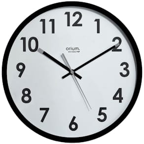 Wanduhr CEP Naturalis, Quarz, Ø 30 cm, schwarz