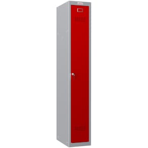 Garderobenschrank Phoenix Safe PL1130GRK, 1 Fach, grau/rot