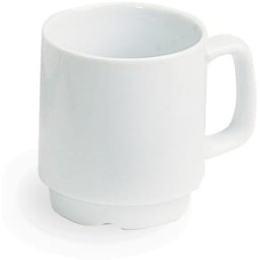 Mugg med öra porslin 26cl vit 6/fp