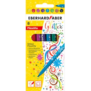 Fiberpenna FABER CASTELL Glitter 8/fp