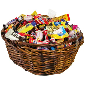 Godis Presentkorg brun inslaget 2,5kg