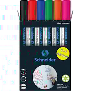 Whiteboardmarker Schneider Maxx 290, 5 + 1 gratis, assorti