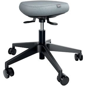 Sadelstol Leitz Ergo Active, med hjul, 47–60 cm, grå