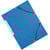 Elastomap Q-CONNECT, A4, 3 kleppen en elastieken, karton, blauw