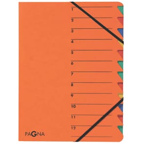 Ordnungsmappe PAGNA Easy, orange, 12-teilig
