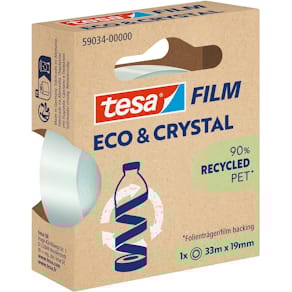 Plakband tesa Eco & Crystal, ft 19 mm x 33 m