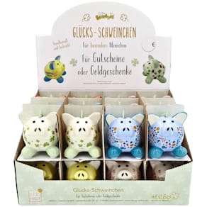 Spardose HERGO Schwein mini, sortiert