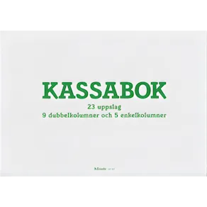 Kassabok A4L, 23 uppslag, 14 kolumner, 5st