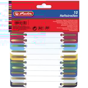 Heftstreifen Herlitz, 10 Stück, sortiert