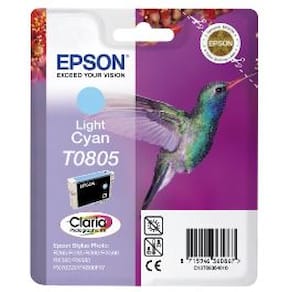 Epson T0805 - 7.4 ml - ljus cyan - original - blister