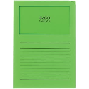 Sichtmappe Elco Ordo classico, A4, 120g, 100 Stück, intensivgrün