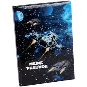 Freundebuch Goldbuch dunkelblau, A5, Raumschiff