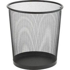 Papperskorg trådmetall svart, 35cm, 18L
