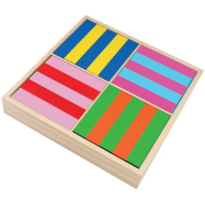 Byggklossar trä färg 12x2,5x0,8cm 100st