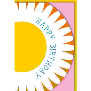 Geburtstagskarte Noname Blume, bunt, mit Briefumschlag