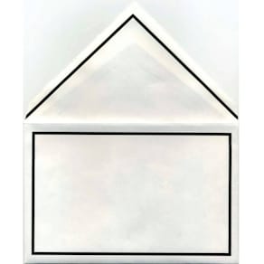 Briefumschlag Rössler Bütten, schwarzer Rand, 118 x 182 mm, weiß,