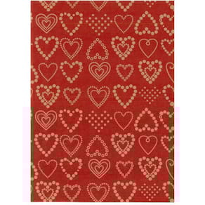 Presentpapper 57cmx154m Dotted Hearts (rulle om 154 m)
