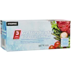 Gefrierbeutel STARPAK, LLDPE, 3 l, 75 Stück