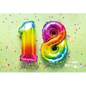 Geburtstagskarte Volljährigkeit 18