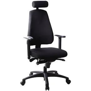 Kontorsstol LANAB LD6340 Multisynkron, svart textil