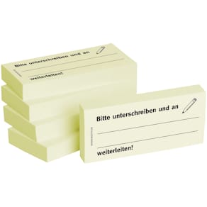 Haftnotiz BIZSTIX Business 1301010111, gelb, 75x35mm, 5x100 Blatt