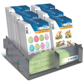 Schmucketikett HERMA Ostern, 6 Motive, Display, sortiert