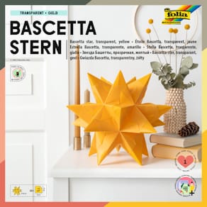 Bastelset Folia Bascetta Stern, gelb