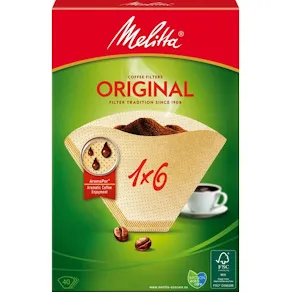 Kaffefilter MELITTA 1x6 oblekta 40/fp