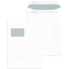 Versandtasche MAILMEDIA C4 mit Fenster, SK, 100g, weiß