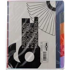 Tabbladen Atoma, voor A5+ schriften, PP, set van 6 stuks