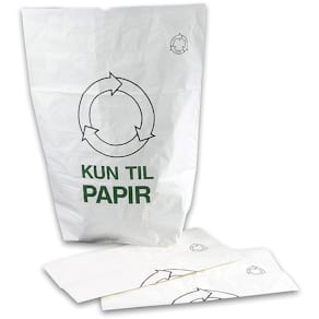 Papirsæk hvidt kraftpapir 700x950 mm, sidefals, 1-lags, 50 stk