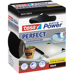 Textieltape Tesa extra Power Perfect, ft 38 mm x 2,75 m, zwart
