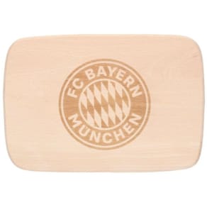 Brotzeitbrett FC Bayern, Holz, Logo, 21.5 x 14.9 cm