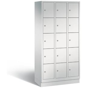Fächerschrank CP Classic, 3x5 Fächer, hellgrau