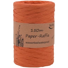 Bast GOLDINA Raffia, 7mm x 150m, orange, matt