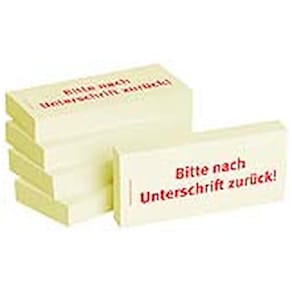 Haftnotiz BIZSTIX Business 1301010141, Bitte nach Unterschrift, 5