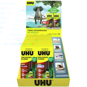 Sekundenkleber UHU, 3 g, geruchsfrei, sortiert
