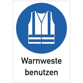 Kombischild MOEDEL Warnweste benutzen
