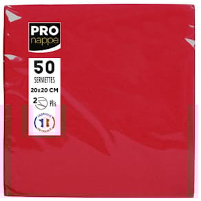 Servett PRONAPPE 20x20cm röd 50/fp