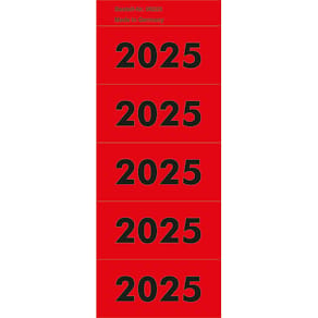 Inhaltsschildchen Noname 2025, rot, 100 Stück