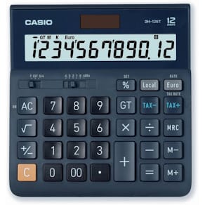 Tischrechner Casio, 12-stellig, dunkelblau