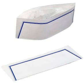 Kokke- og slagterhuer hvidt papir, engangs, 25 stk