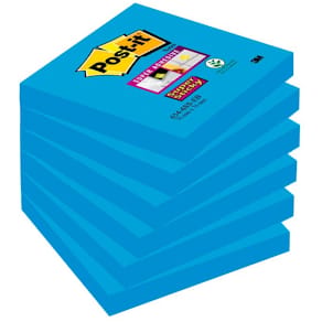 Post-it® Supersticky Notisar Blå, 76x76mm, 6/fp