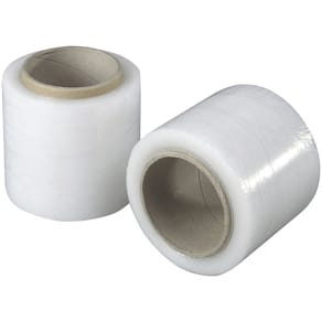 Mini håndstrækfilm 100 mm 25 µm, blæst 150%, udv. klæb, 12 rl