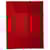 Snoddmapp PP Plast A4, 3-klaff, Transparent Röd