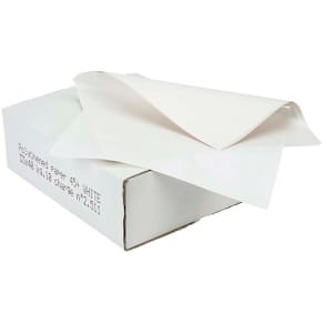 Flad papirpose m. PE 45 g/m² 370x500 mm, hvid, 10 kg