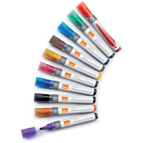 Whiteboardpenna NOBO Liq rund mix 10/fp